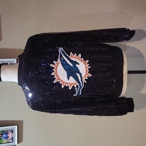 Miami Dolphins Football Sequin Jacket